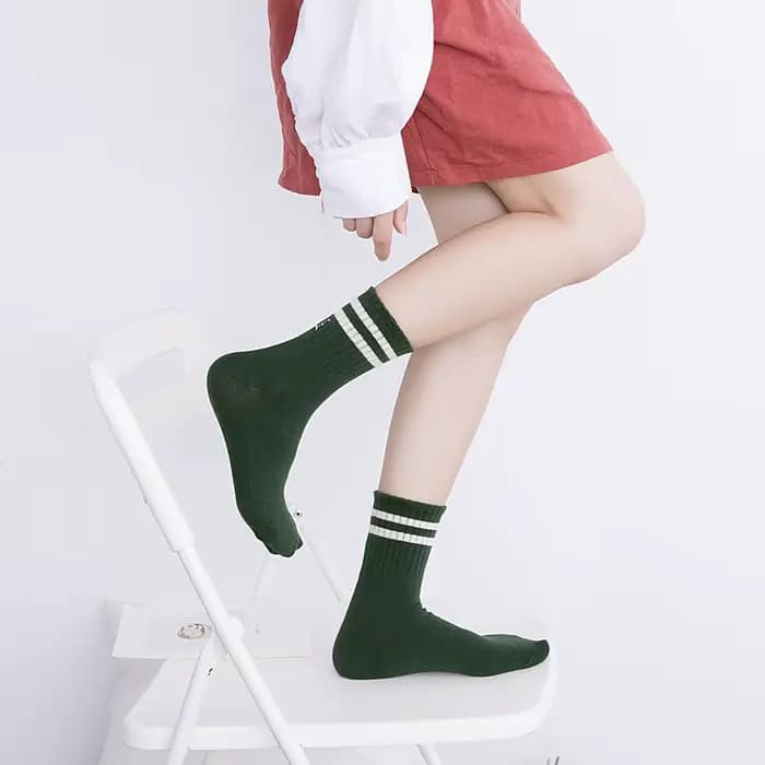 Chaussette femme broderie lettre sourire rayures Skateboard chaussettes dame coton Harajuku rayé Sox Kawaii Meias pour les filles Calcetines