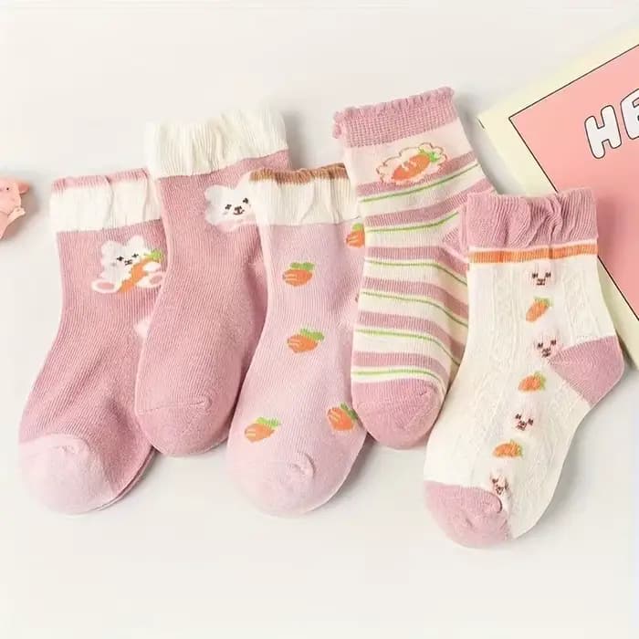 5/10 paires de chaussettes pour enfants à motif licorne de dessin animé