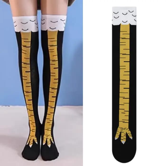 Chaussettes au-dessus du genou pour femmes, cuissardes hautes et longues, nouveauté amusante, chaussettes pattes d'animaux de dessin animé, cadeau créatif pour femmes