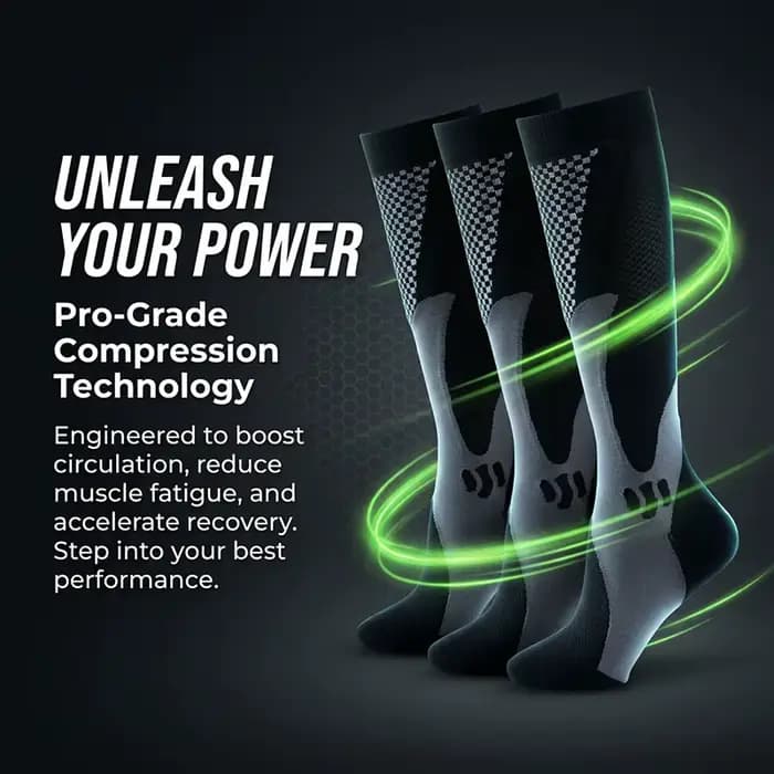1/3 paires de chaussettes de compression unisexes en nylon pour l'été
