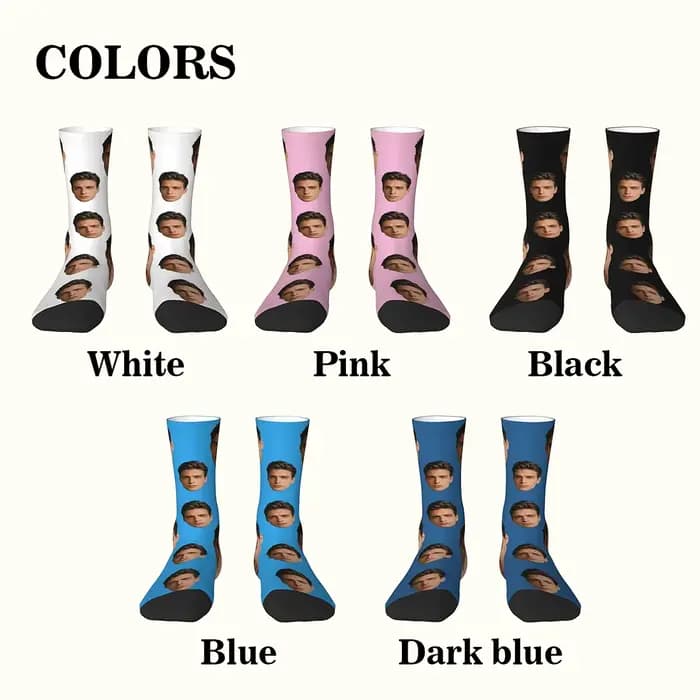 Chaussettes personnalisées avec avatar pour hommes et femmes