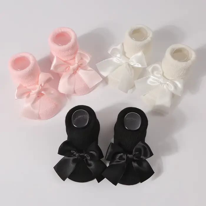 Chaussettes à nœud pour bébé de 0 à 6 mois