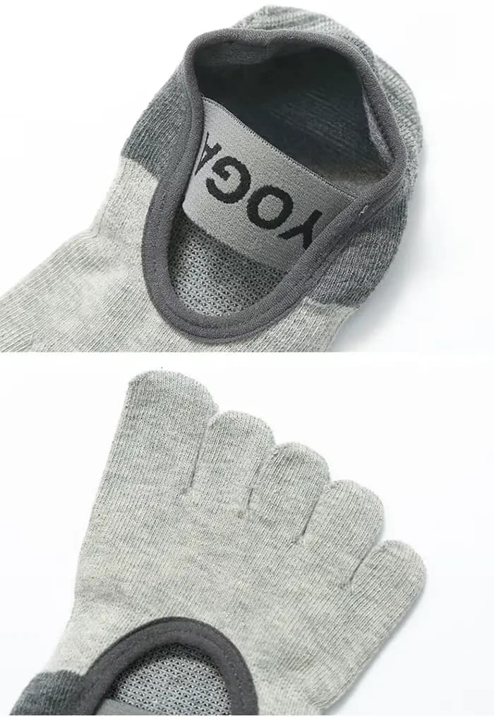 Chaussettes de Yoga à cinq doigts en Silicone