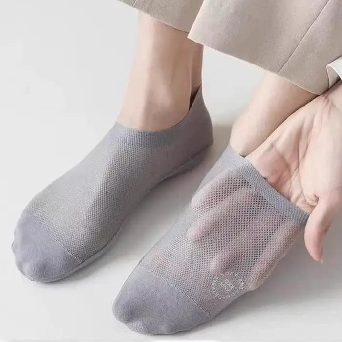 Chaussettes bateau ultra-fines invisibles pour hommes avec silicone antidérapant