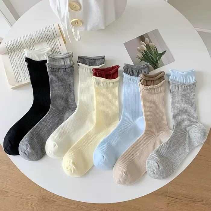 Chaussettes Midtube assorties à Double nervuré pour femmes