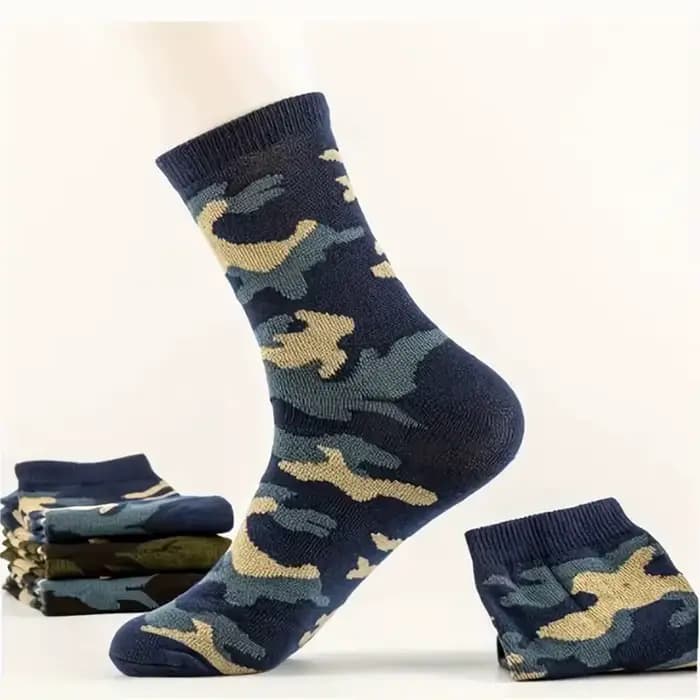 3/12 paires de chaussettes mi-tube camouflage pour hommes