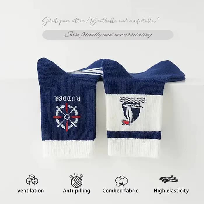 Chaussettes en coton pour enfants 1-14T, 5 paires/lot, chaussettes en coton doux, chaussettes mollet, chaussettes d'équipage pour petits grands garçons