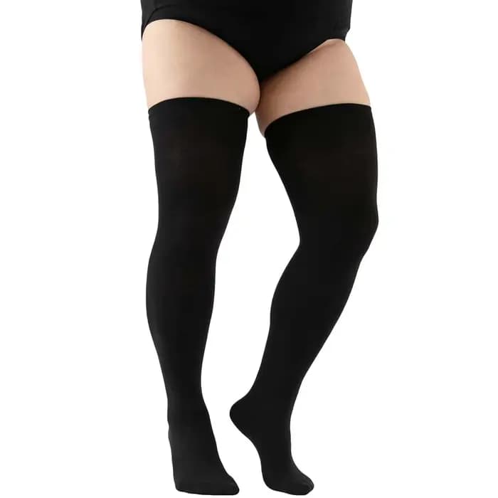Cuisse haute chaussettes femmes grande taille bas surdimensionné dames sur le genou grand