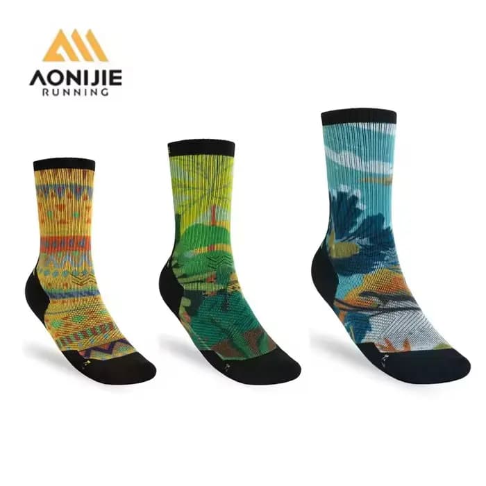AONIJIE laine sport chaussettes de course hommes tenue de femme résistant professionnel randonnée Marathon cyclisme Cross-country chaussettes de course