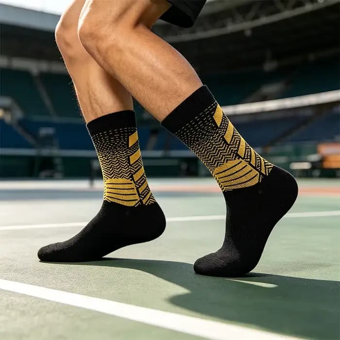WRELS 1/2/3 paires de chaussettes de course à compression, anti-ampoules, respirantes, absorbant l'humidité, chaussettes de sport rembourrées