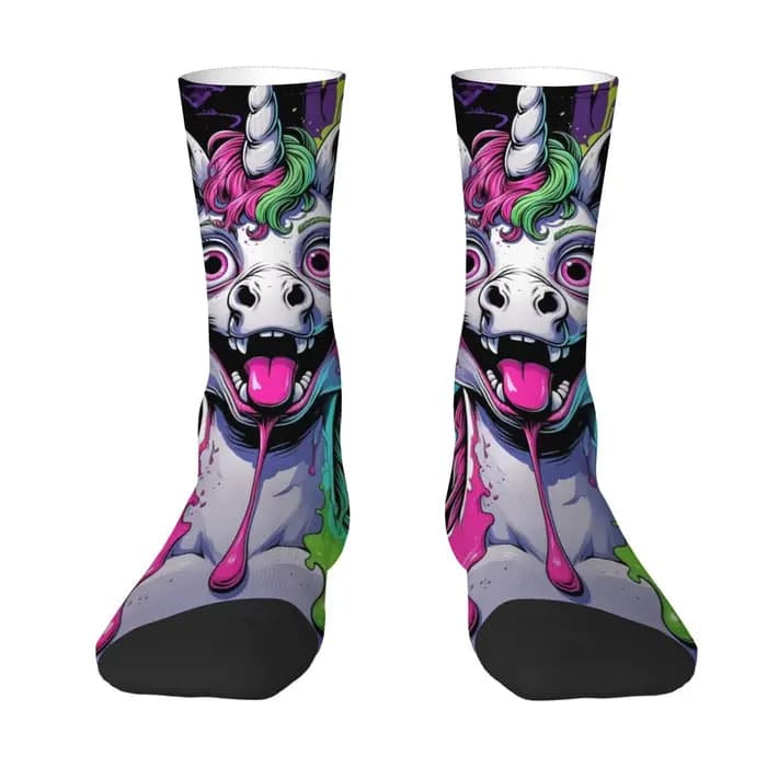 Street Graffiti Licorne Hip-Hop Chaussettes Style Harajuku Nouveauté