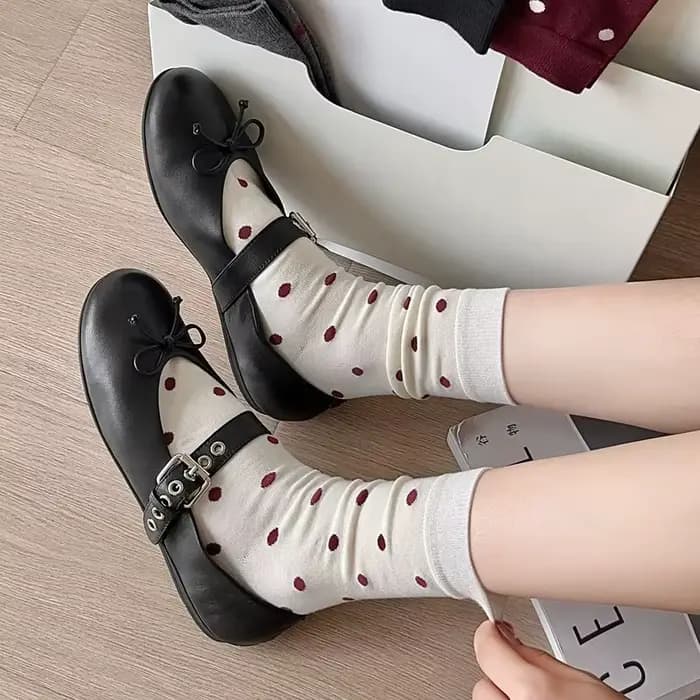 Chaussettes rouges à Tube moyen pour femmes