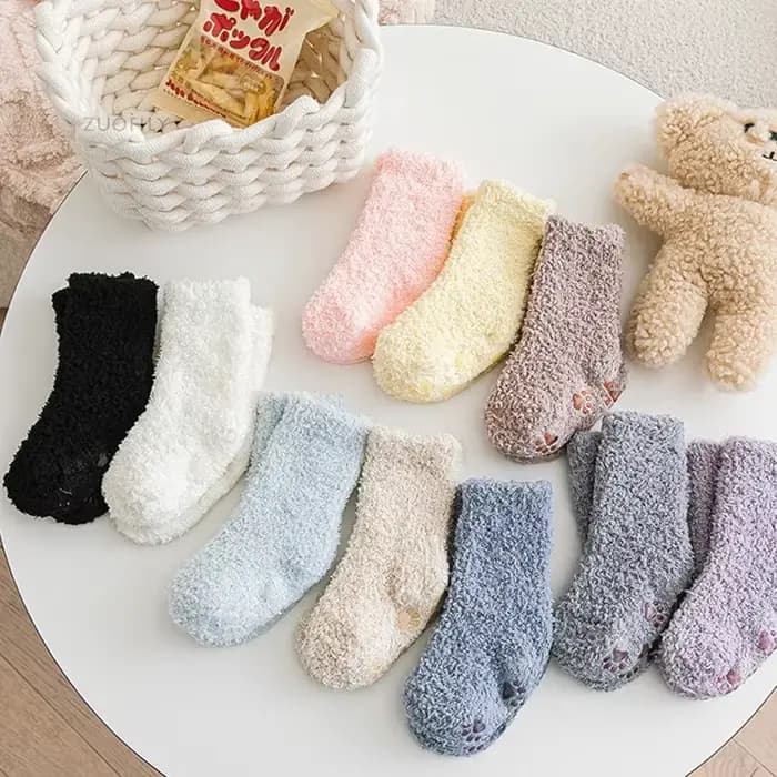 Chaussettes douces et épaisses pour nouveau-né garçon et fille