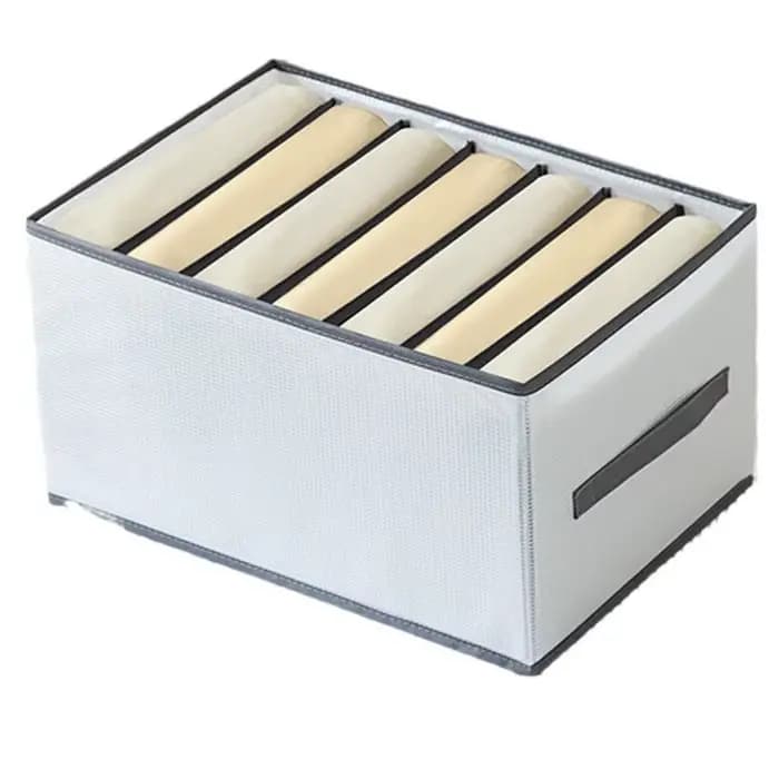 Organisateur de tiroir pliable en tissu avec poignées, boîte de rangement multi-compartiments pour chaussettes, sous-vêtements, placard de chambre