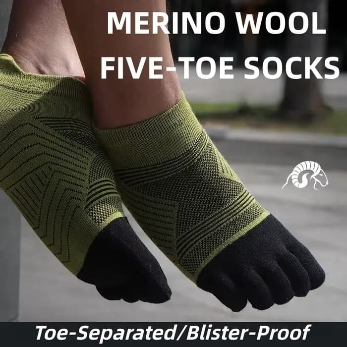 Chaussettes à cinq orteils en laine mérinos