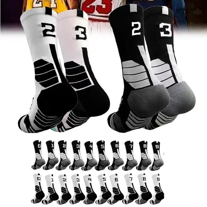 Chaussettes de sport épaisses personnalisées 2026 avec numéros 0-9
