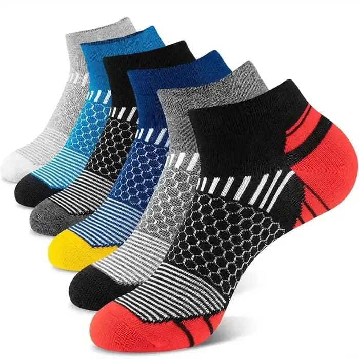6 paires de chaussettes de sport courtes pour hommes