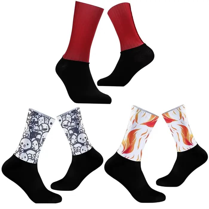 2025 Pro Team Aero chaussettes anti-dérapant Silicone cyclisme