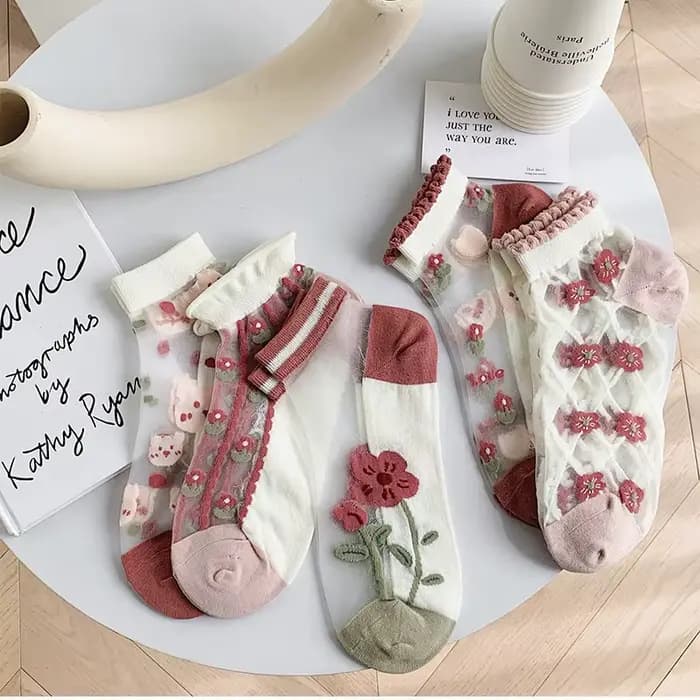 InjSocks-Ensemble de chaussettes roses pour femmes