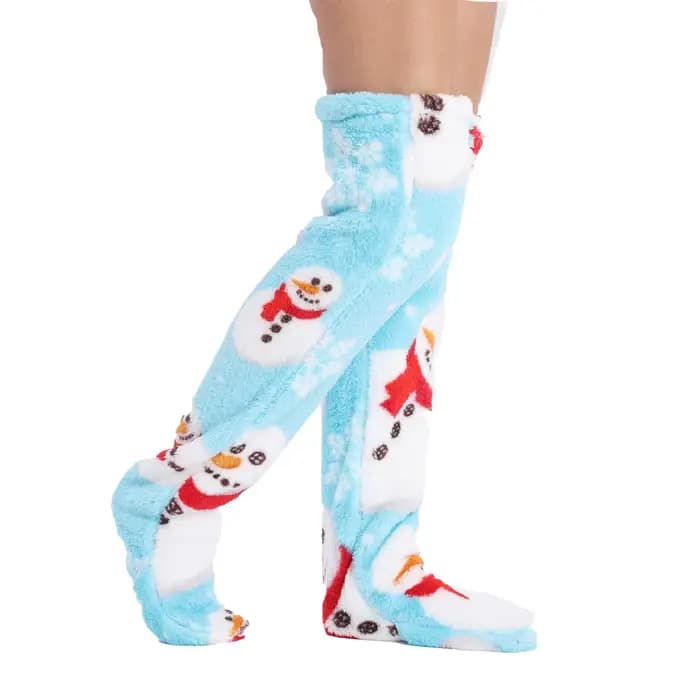 Chaussettes de noël chaudes d'hiver au-dessus du genou
