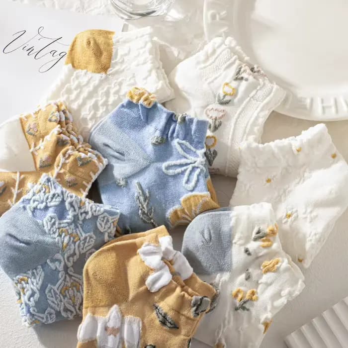Chaussettes fines en coton pour femmes