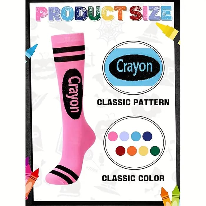 1 paire de chaussettes aux couleurs aléatoires