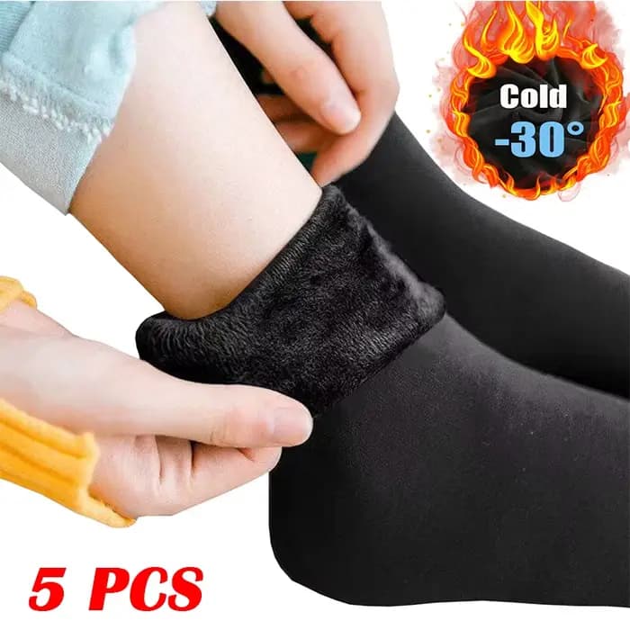 Chaussettes chaudes en velours pour femme