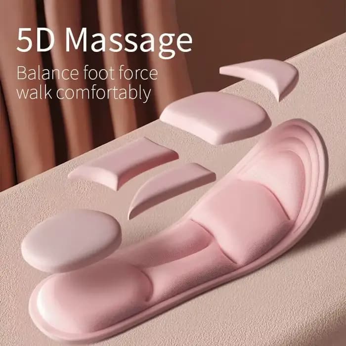 Semelles de sport en mousse à mémoire de forme 5D pour hommes et femmes