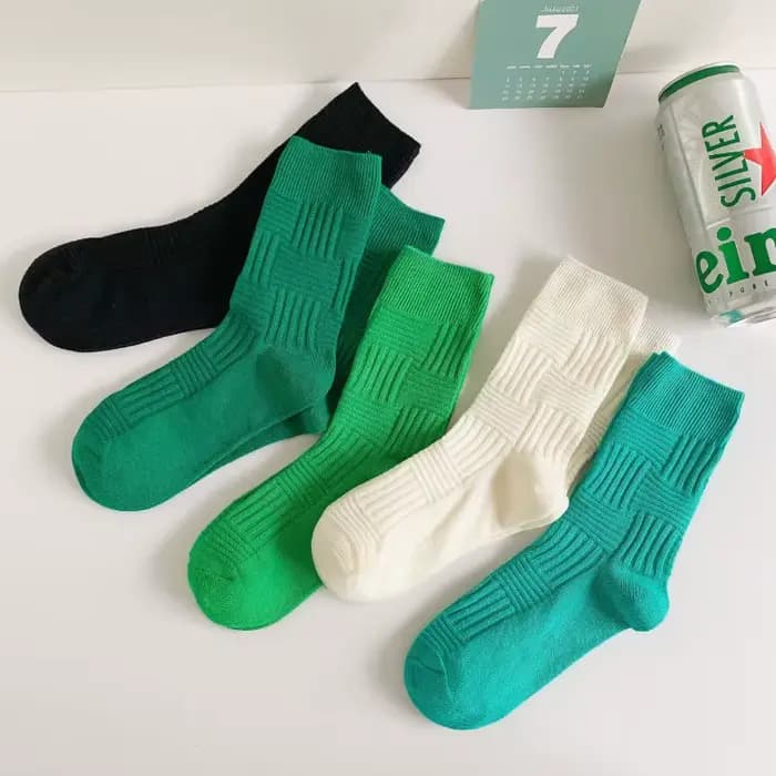 1 Paire de Chaussettes Vertes pour Hommes et Femmes
