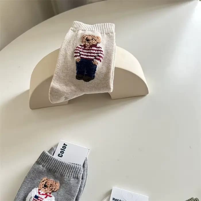 Chaussettes en coton mi-mollet pour femmes