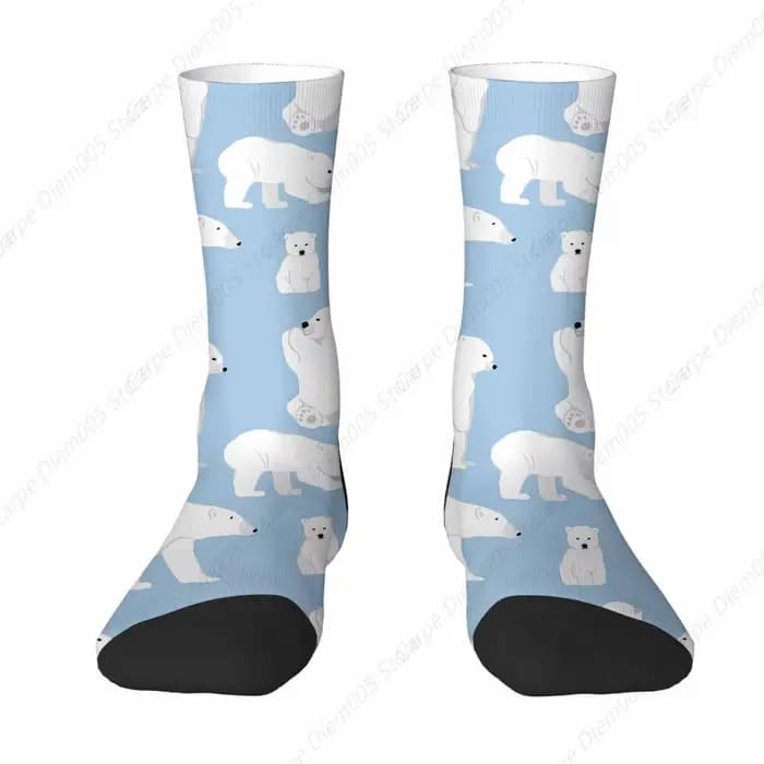 Chaussettes en coton ours polaire pour hommes et femmes