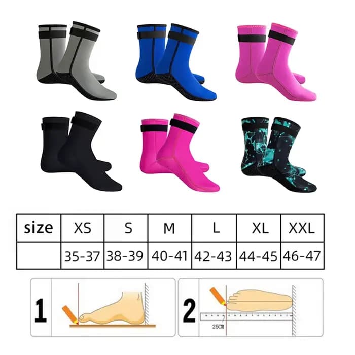 Chaussettes hautes en néoprène