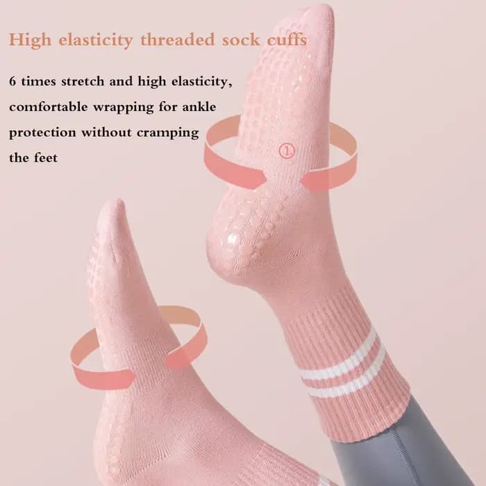 Chaussettes Pilates avec poignées pour femmes