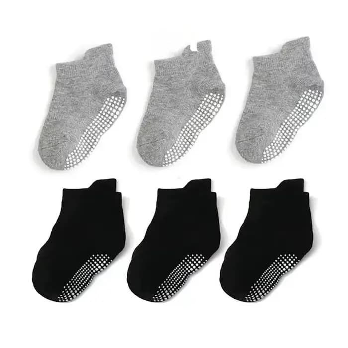 6 paires de chaussettes antidérapantes pour bébés