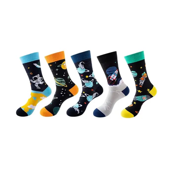 Ensemble de chaussettes tendance 10 pièces (5 paires) |   Nouvelles chaussettes unisexes en coton respirant pour le sport, le Style décontracté et Hip Hop, imprimés de nouveauté amusants