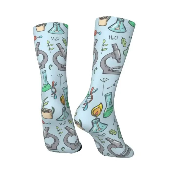 Chaussettes habillées personnalisées de biologie et de chimie pour hommes et femmes
