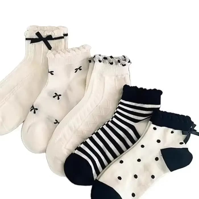 5 paires de chaussettes courtes pour femmes