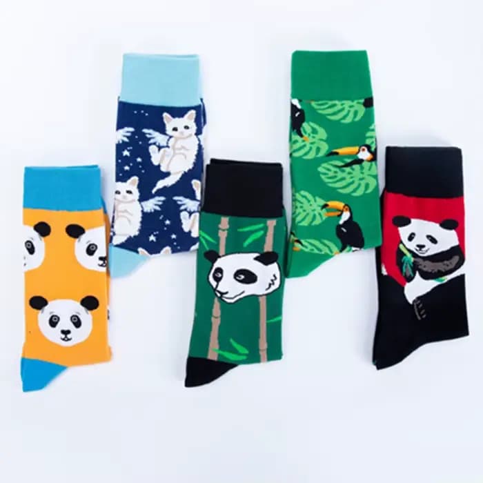 Chaussettes colorées en coton pour hommes