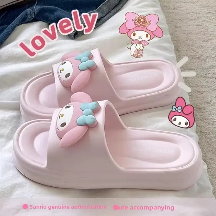 Pantoufles douces antidérapantes Hello Kitty, personnage de dessin animé mignon, design adorable et doux, pantoufles d'intérieur anti-odeur, cadeau festif, vente en gros