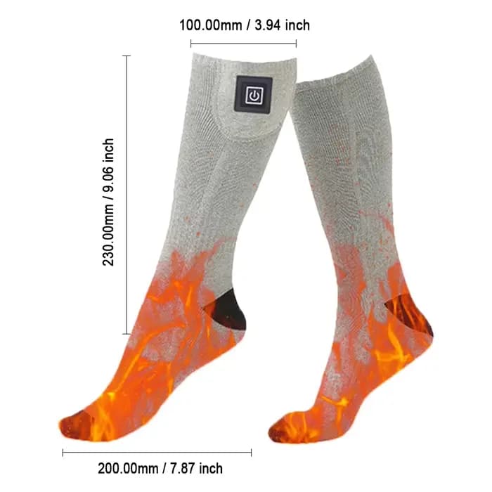 Chaussettes chauffantes électriques pour hommes et femmes