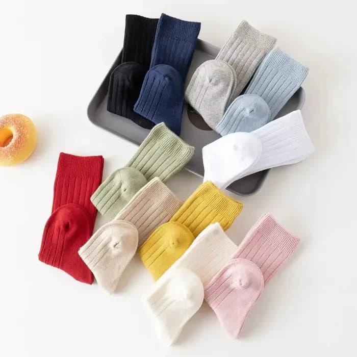 3 paires/lot bébé genou chaussettes hautes enfants filles garçons doux coton longue chaussette mignon espagnol rayure