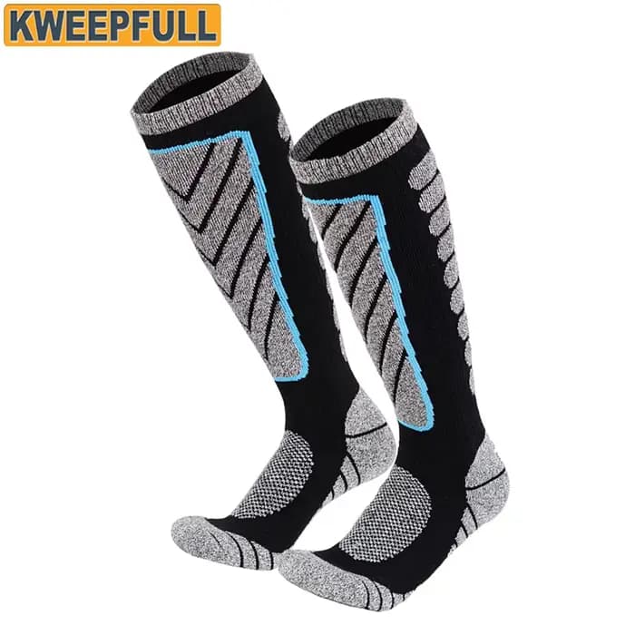 1 paire de chaussettes de Ski en laine mérinos, thermiques, hautes, pour l'hiver, pour Snowboard, Sport, pour hommes et femmes, chasse