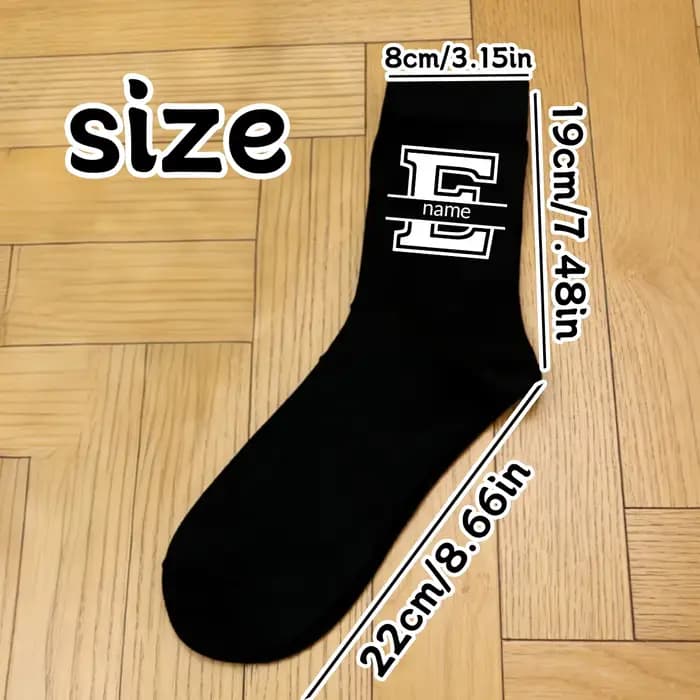 Chaussettes noires avec texte personnalisé