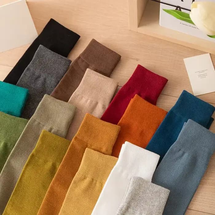 Chaussettes hautes en coton pour femmes