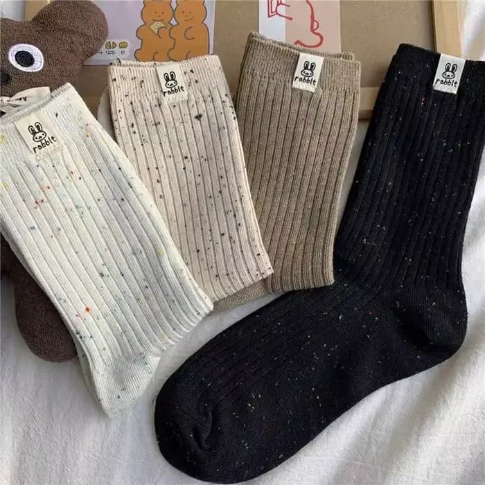 Chaussettes coréennes respirantes en coton pour femmes, bas doux et chauds, points décontractés, confortables, document de nouveauté, équipage, automne, hiver
