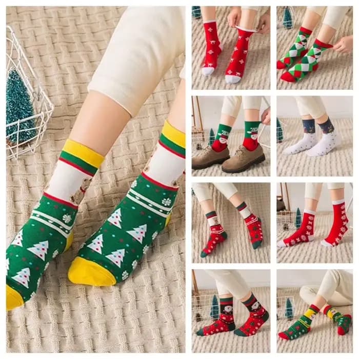 Chaussettes de noël en coton épais