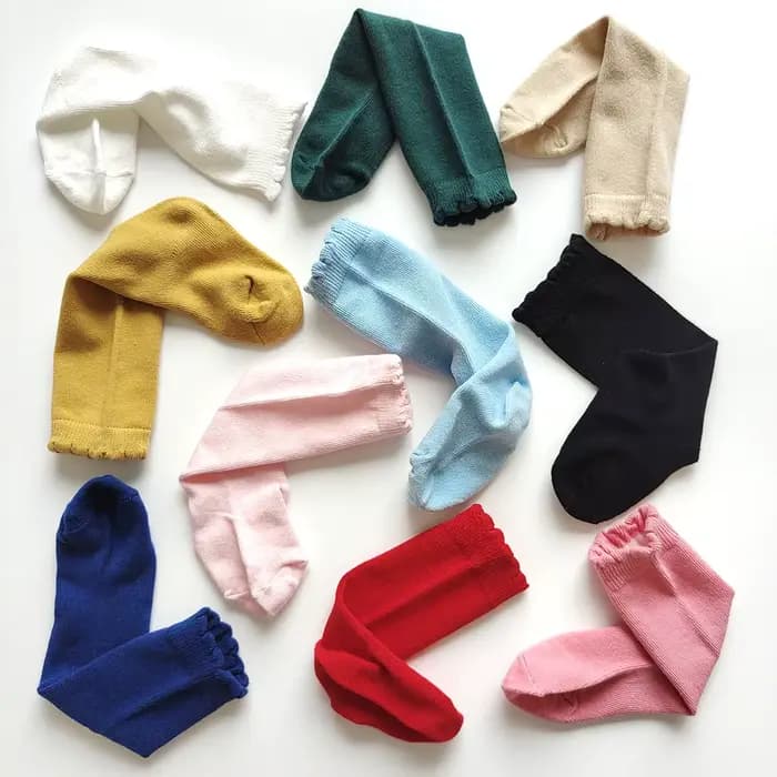 Chaussettes hautes pour enfants, chaussettes longues plates pour bébés filles et garçons, en coton doux, couleur unie, bas pour enfants de 0 à 7 ans, nouvelle collection