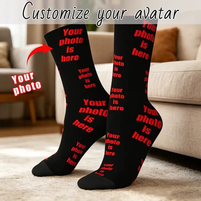 Chaussettes personnalisées en forme de visage, chaussettes unisexes personnalisées à faire soi-même, chaussettes avec photo personnalisée, chaussettes avec photo, chaussettes personnalisées comme cade