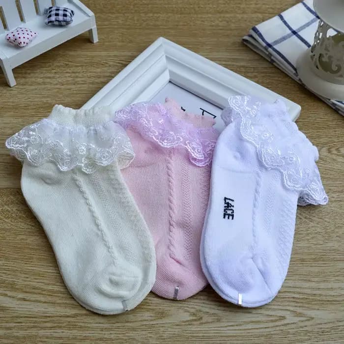 10 paires/lot bébé filles enfants chaussettes dentelle à volants princesse maille
