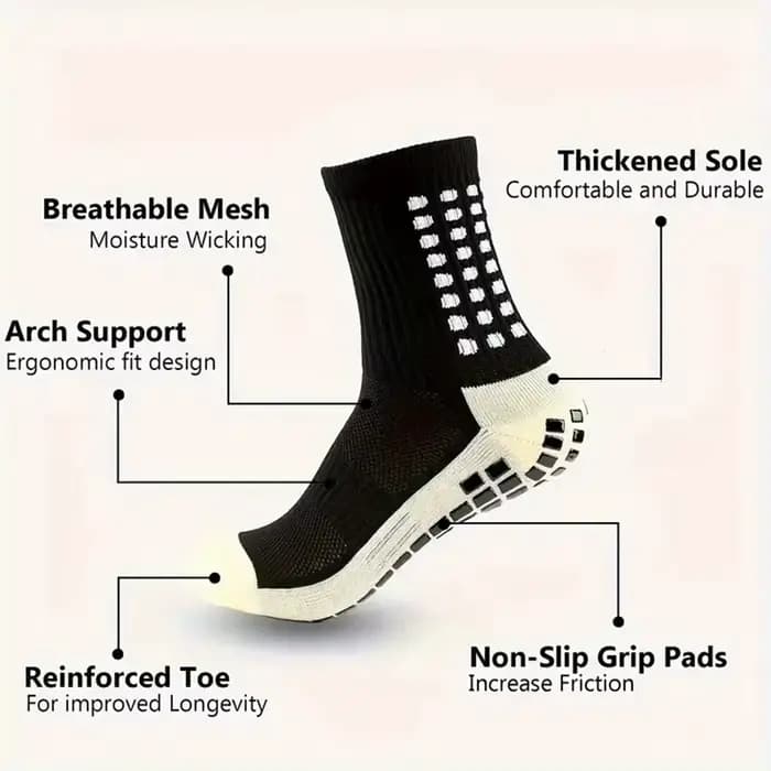 Ensemble de 6 pièces de chaussettes de Football pour Sports de plein air + protège-tibia +